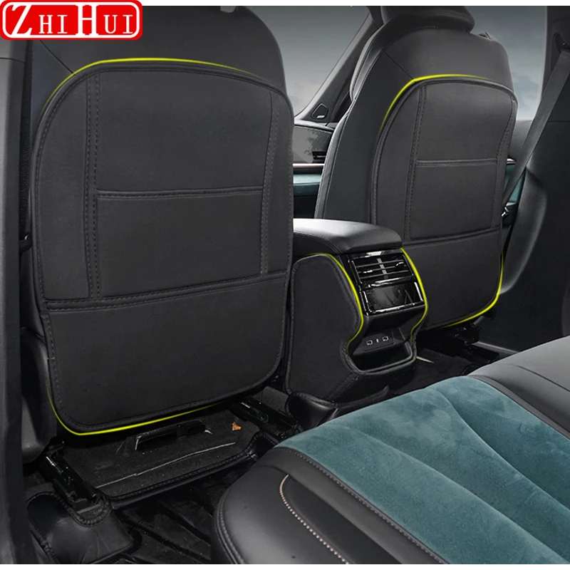 For Geely Monjaro KX11 Car PU Leather Anti Kick Mat Pad Anti-kick Protector Mats Seat Back Protector Auto Accessories car seat protector