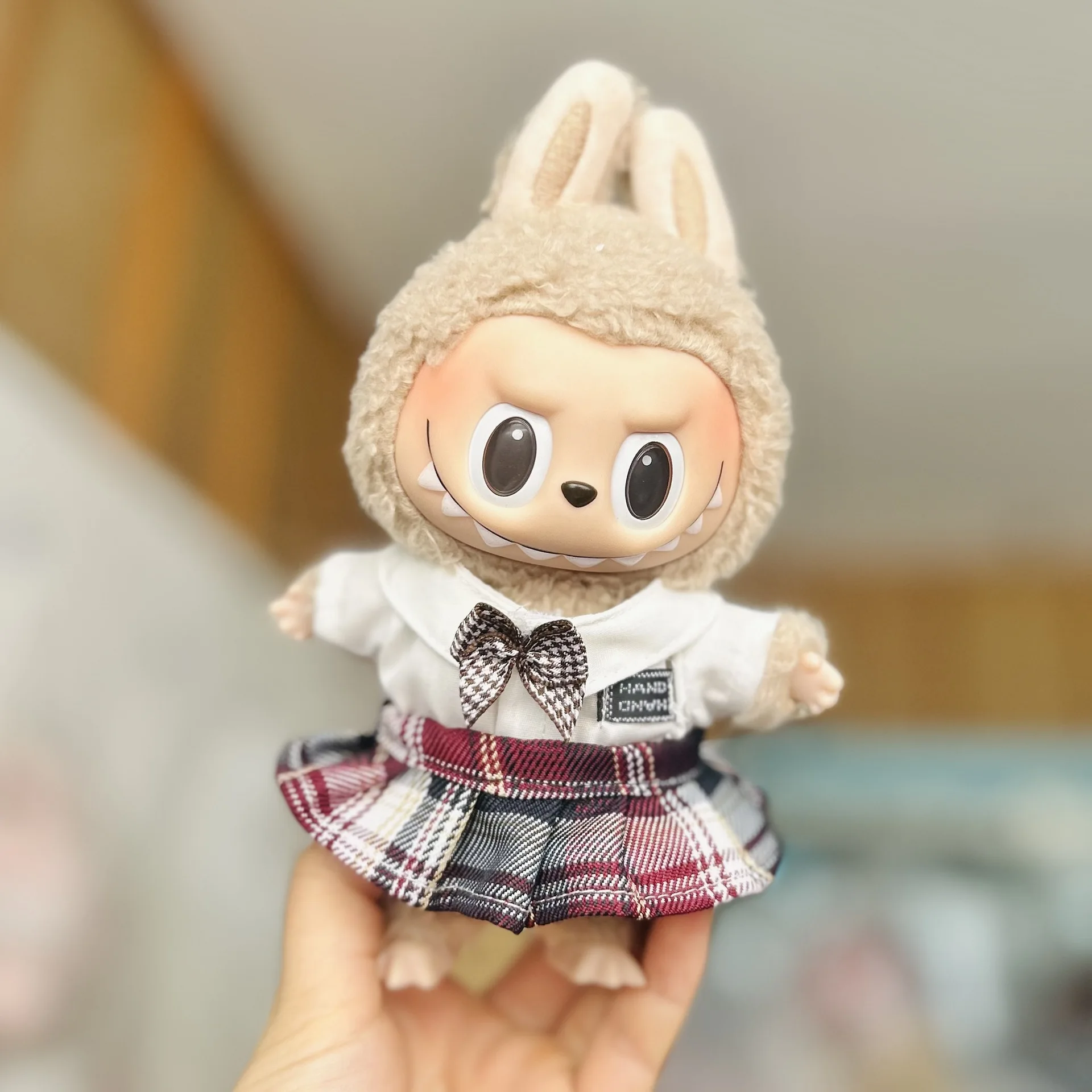thumbnail image 1 of 17cm Pendant Cute Labubu Doll Clothes Fashion Dress Headgear Stuffed Accessories Cos Anime Plush Cartoon Decor Birthday Toy Gift, 1 of 5