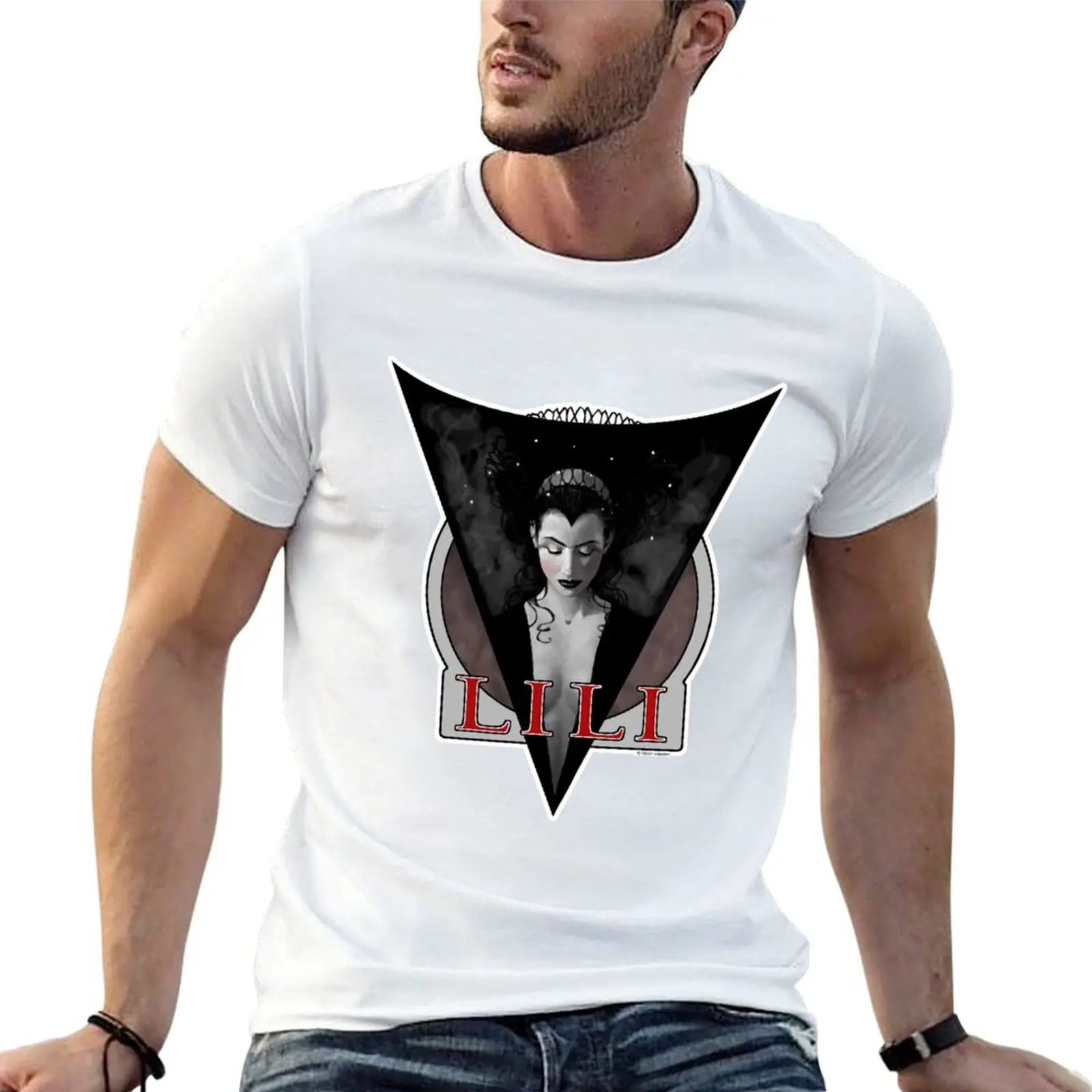Dark Lili T-shirt summer clothes funnys korean fashion customizeds mens t shirt