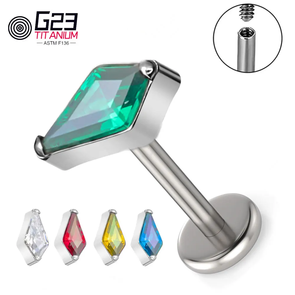 

Серьга-гвоздик из титана G23 ASTM F136 с внутренней резьбой