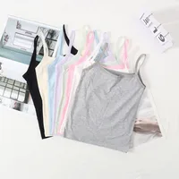 Girls Development Period Solid Color Cotton Soft Breathable Underwear Vest Girls Anti Exposure  Safety Underwear Girl Vest 2