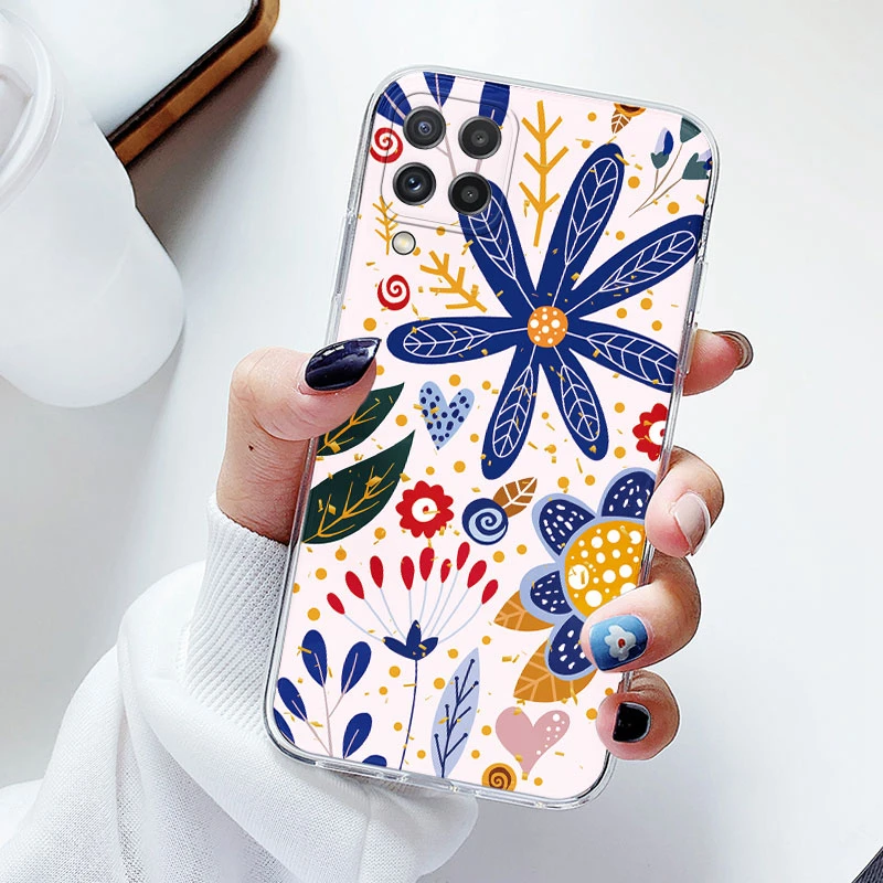 Floral Silicone Transparent Soft Phone Case with TPU Flower Design