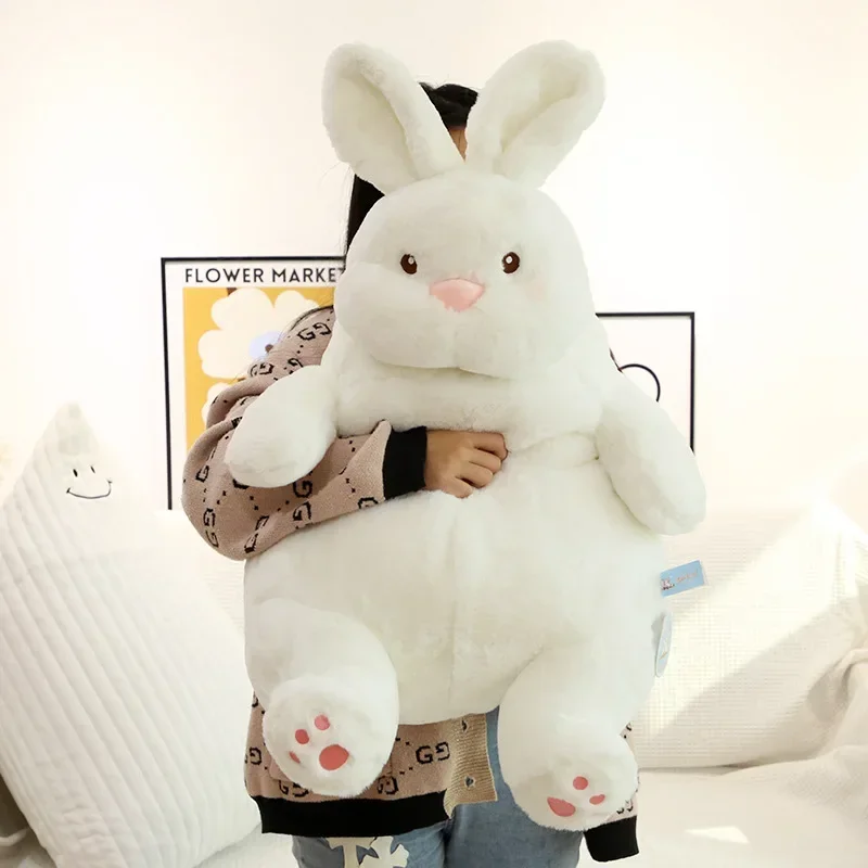 Kawaii White Bunny Doll Big Ears Rabbit Plush Toy Pillow Fabric