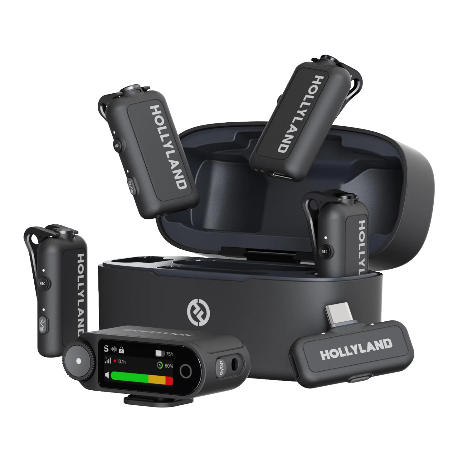 Hollyland Lark Max 2 ワイヤレスラベリアマイク MIC 250m範囲 DSLR