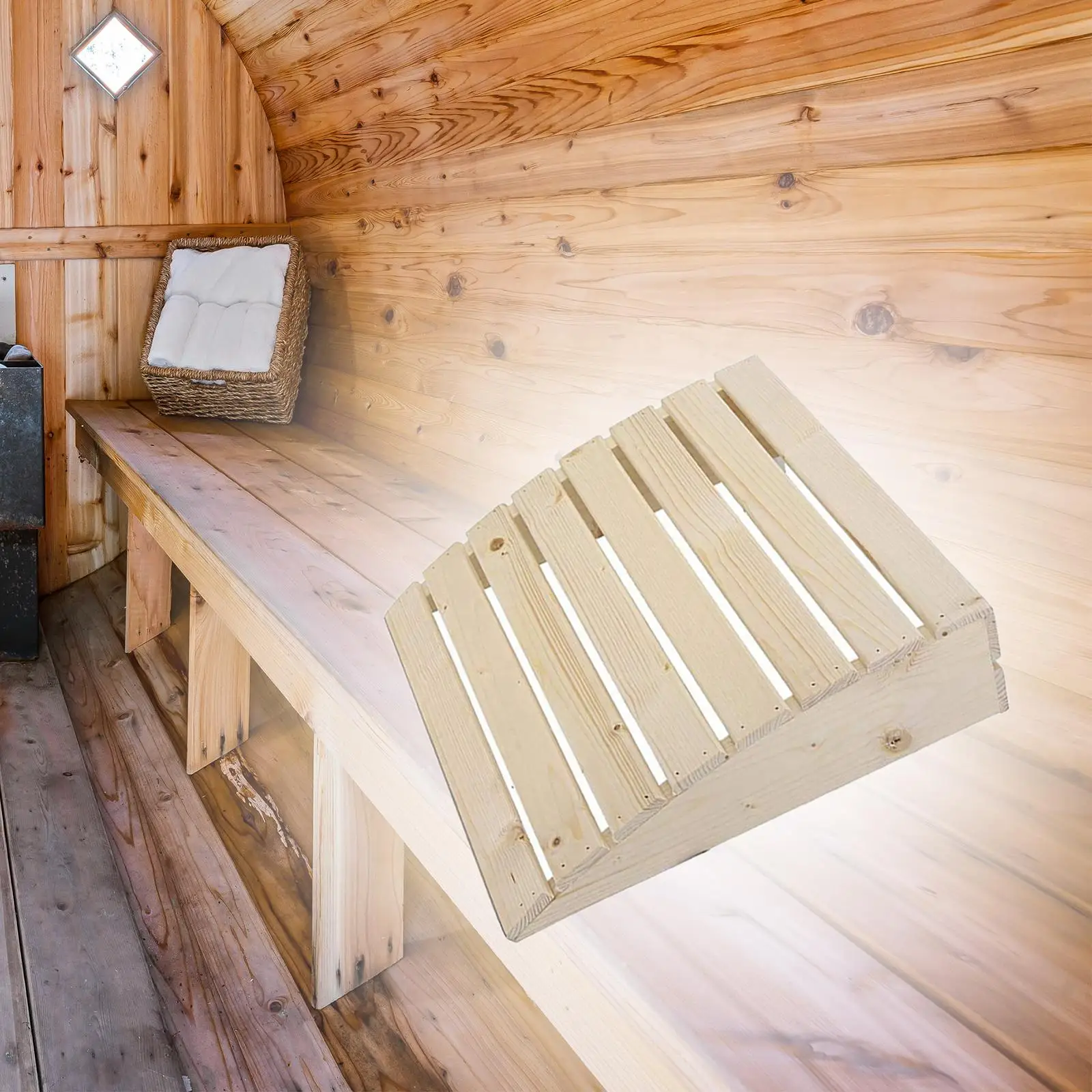 

Деревянная подушка-подголовник для сауны, аксессуары для сауны, удобная практичная деревянная подушка для сауны для дивана, спальни, ванной комнаты, сауны