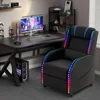 LED Gaming Massage Recliner Chair, Racing Style Single Living Room Sofa Comfortable Ergonomic Home Theater Seating, Chairs 6