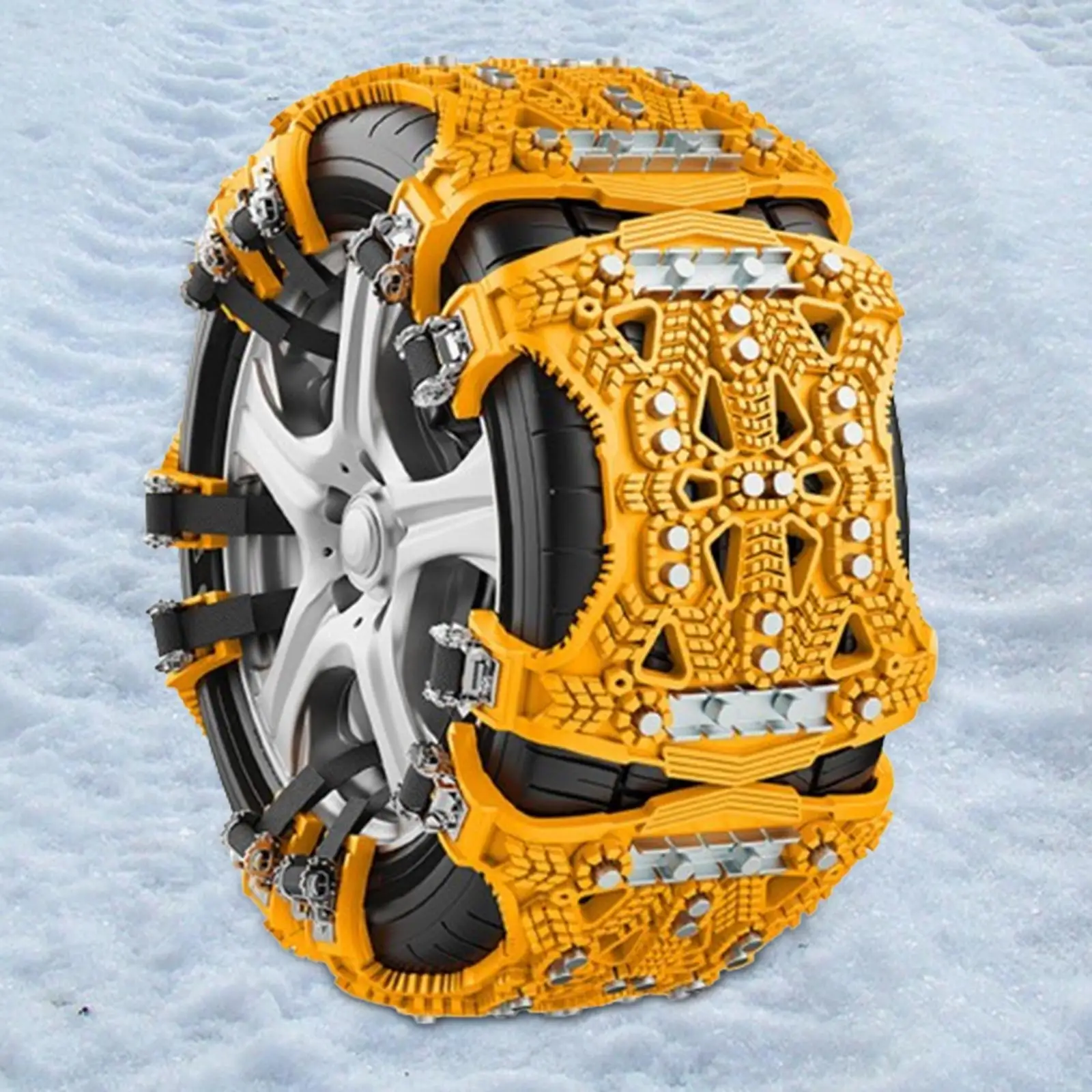 Car Wheel Tire Ice Snow Chain Emergency Accessory Strong Grip Easily Mount Anti