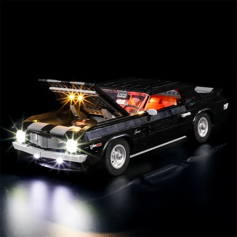 Illuminated LED Lighting Kit for Iconic Muscle Car Building Blocks