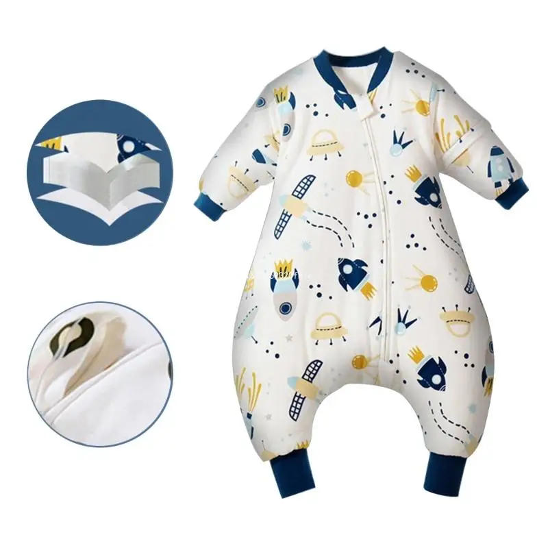 

Lovely Printed Baby Split-legged Sleepsack Long Sleeved Toddlers Sleeping Bag