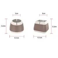 4 Pcs/Bag Silicone Table Chair Protective Cover Non-slip Multicolour Anti-Noise Chair Leg Floor Protectors Durable 6