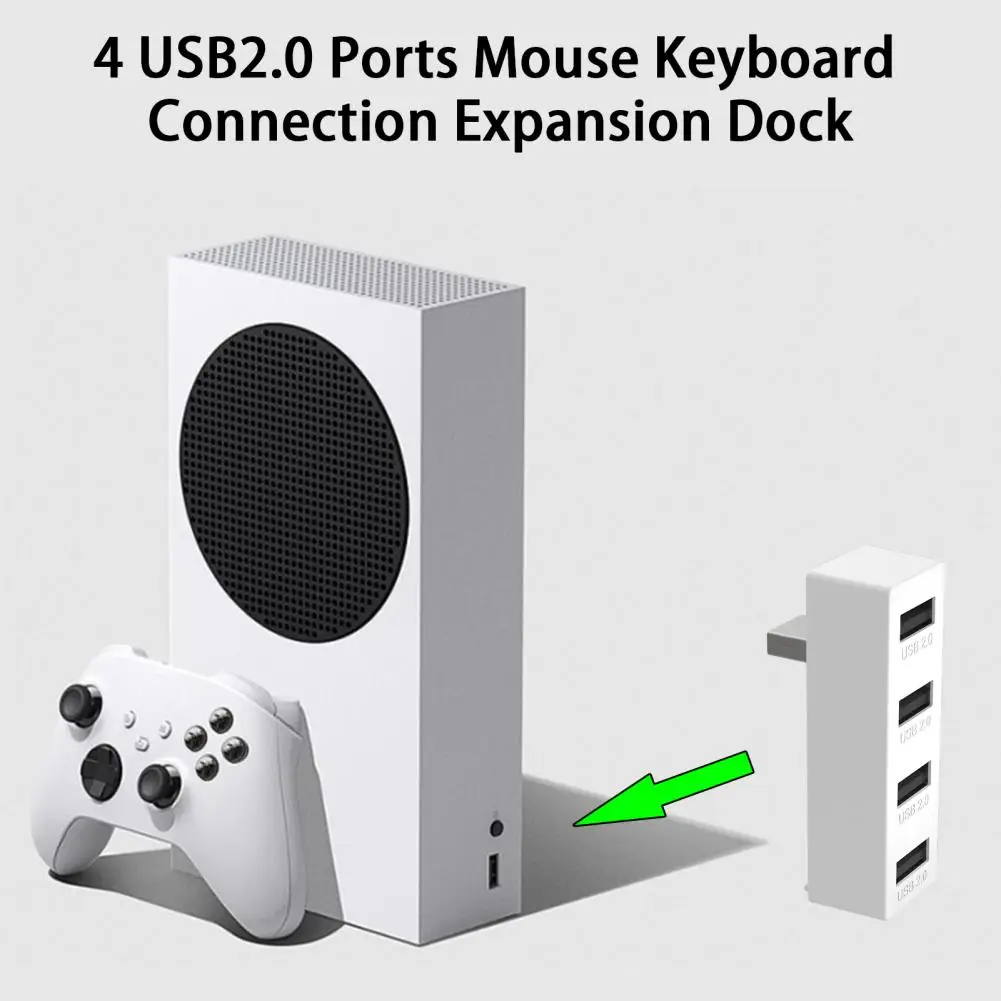 

Cable Hub Convenient Anti-interference Simple Operation 4 USB2.0 Ports Mouse Keyboard Connection Expansion Dock