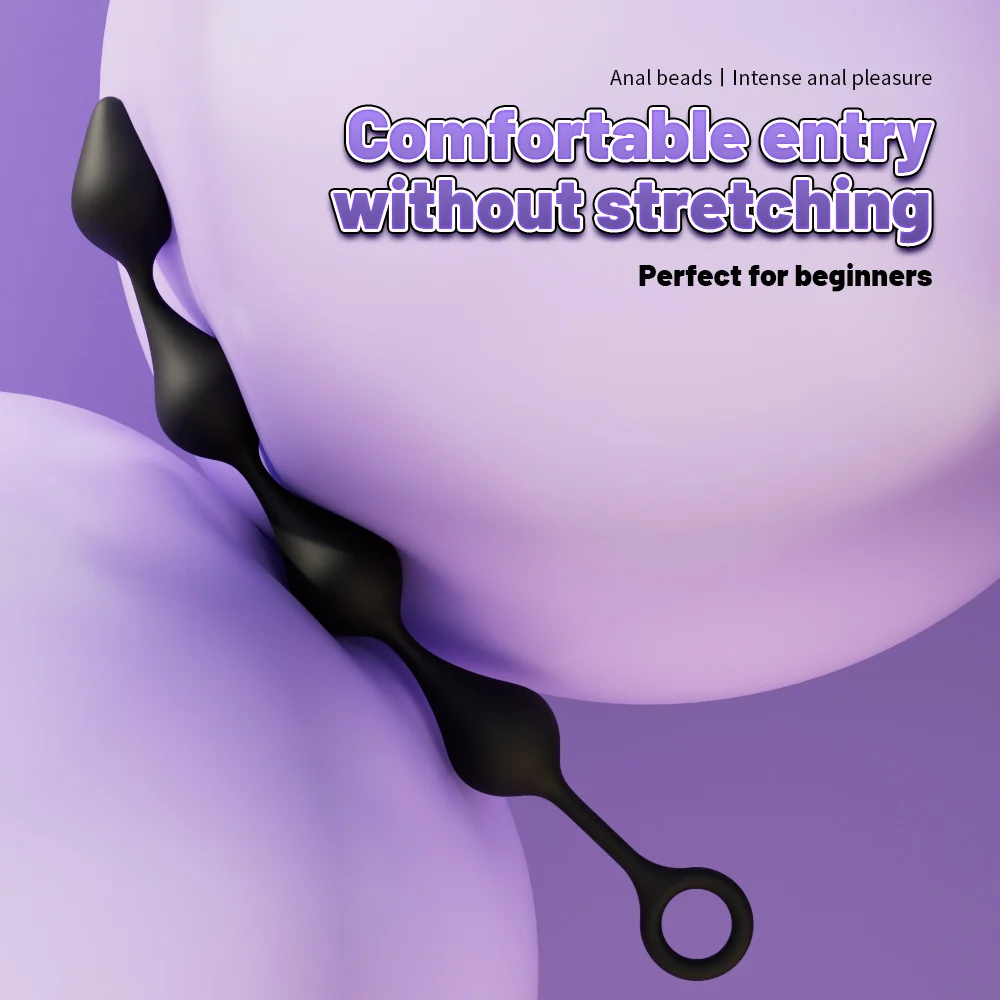 Perline anali, plug anale, stimolatore prostatico, plug anale a sfera, giocattolo sessuale per adulti per donne, uomini, coppie, masturbatore, strumento SM per flirtare, perlina da tirare_voghion.com