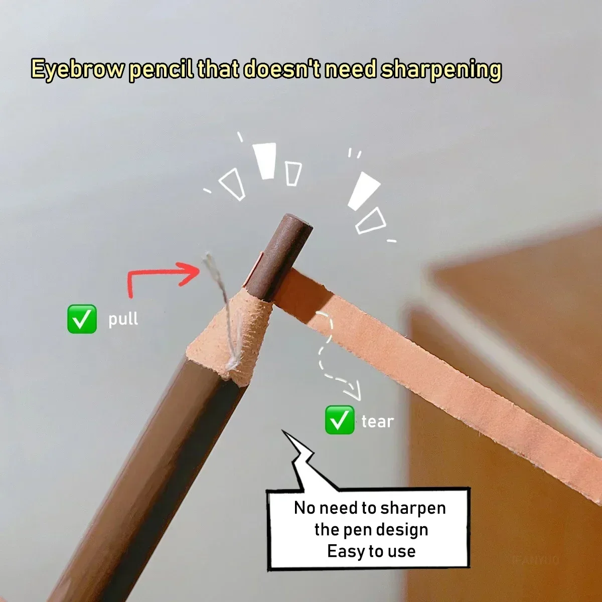 Waterproof Eyebrow Pencil Professional Women Eyes Makeup Tattoo Tint Microblading Pen Wood Natural Cosmetic Beauty Eyebrow Tool_voghion.com