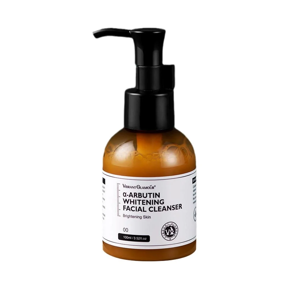 VIBRANT GLAMOUR Arbutin Whitening Cleanser Deep Cleansing Shrinks Pores Lightens Melanin Dark Spots Skincares 100g 6