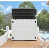 Resin Outdoor Storage Shed, 38 Cu.ft Outdoor Storage Box Waterproof for Garden Tools, Patio Furniture, Trash Cans, Tool Cabinet 4