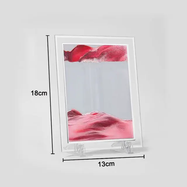 3D Quicksand Decor Picture Round Glass Moving Sand Art In Motion Display Flowing Sand Frame For Home Decor Hourglass Painting 