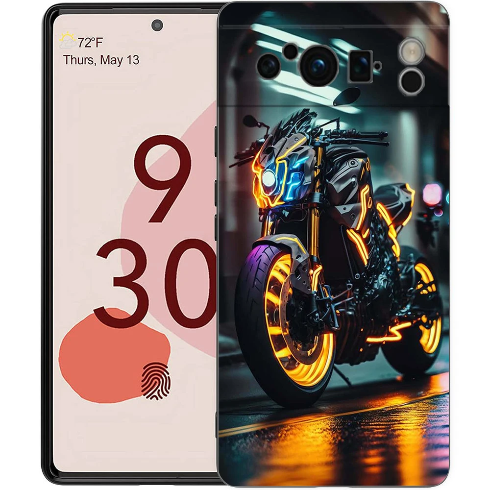Shockproof Silicone Motorcycle Phone Case Cover - Durable Soft Shell Protective Cover