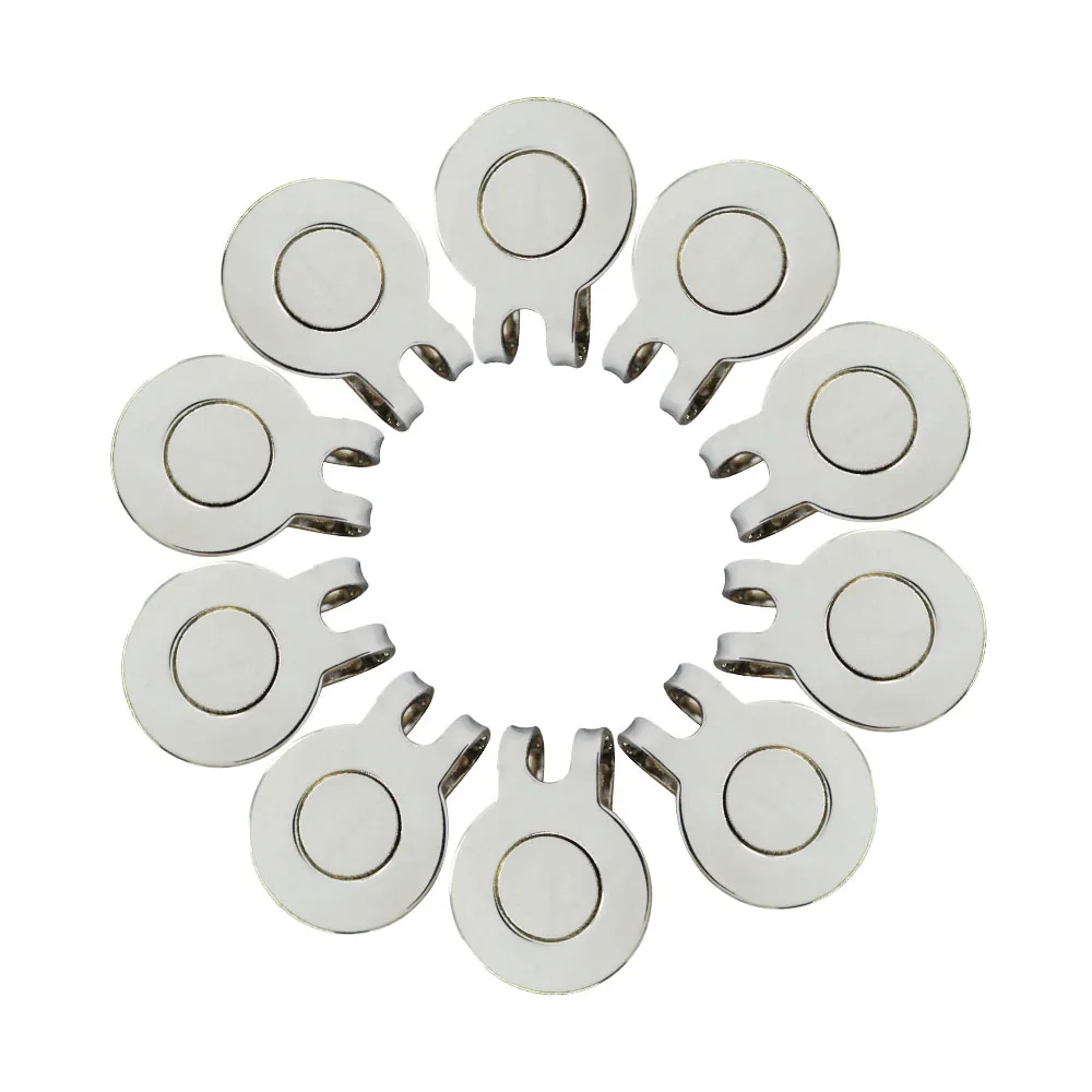 Description Picture 2 of itemGolf Ball Marker Holder Cap Clips Pack 10 Pcs Golf Supplies Colorful Light Magnetic Drop Clip Hat Clip