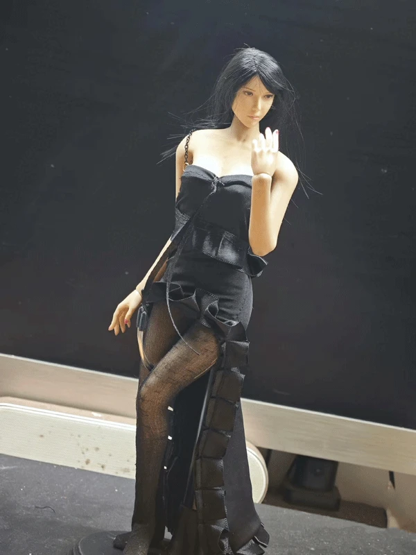 

Модель 1/6 женская, женская, блестящая, черная, для 12 дюймов PH tbl