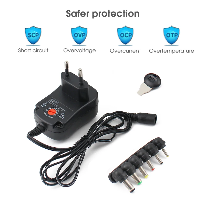 Adaptador de energia ajustável para transformador, carregador