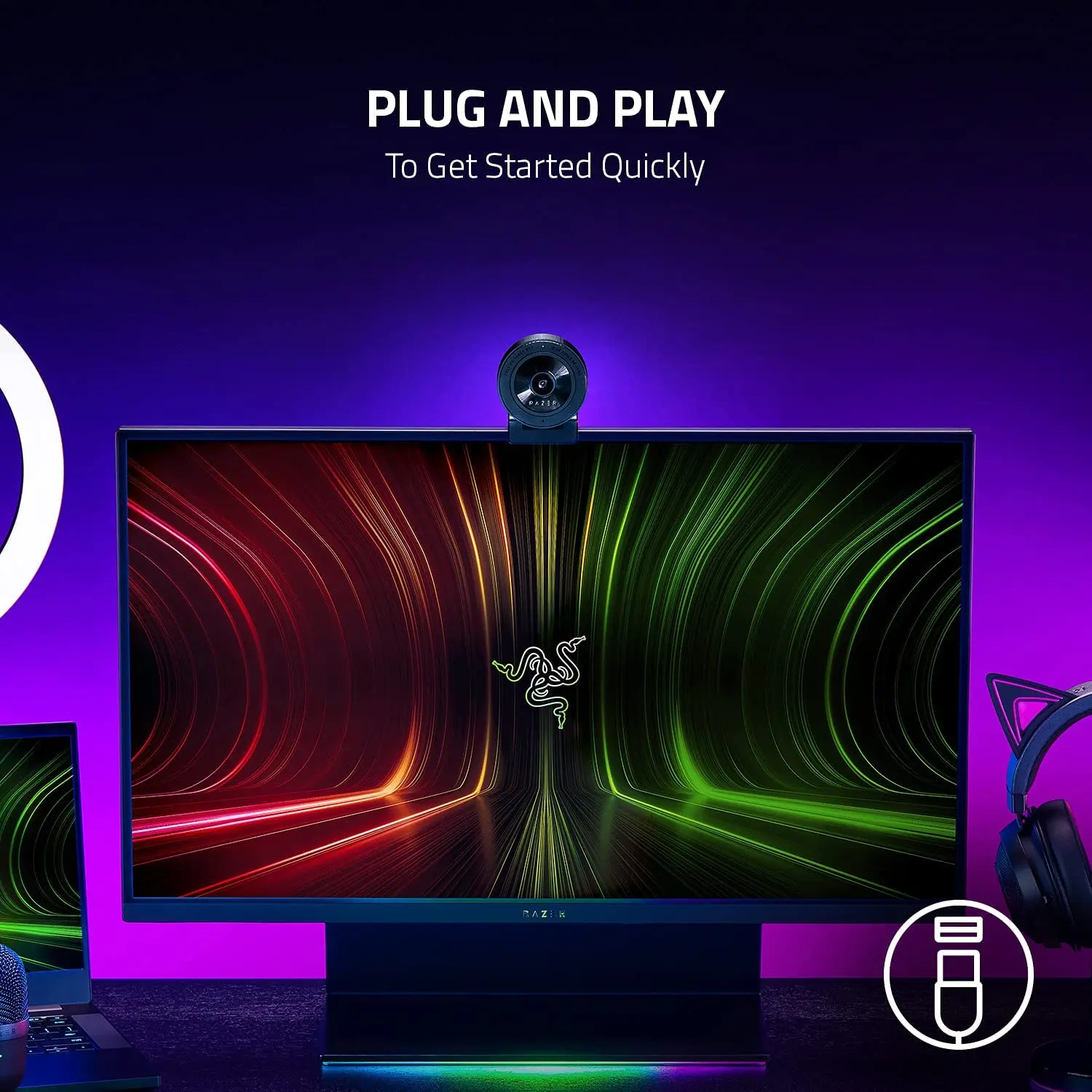 Razer Kiyo X Full HD Streaming Webcam: 1080p 30FPS or 720p 60FPS  Equipped with Auto Focus  Fully Customizable Settings 5