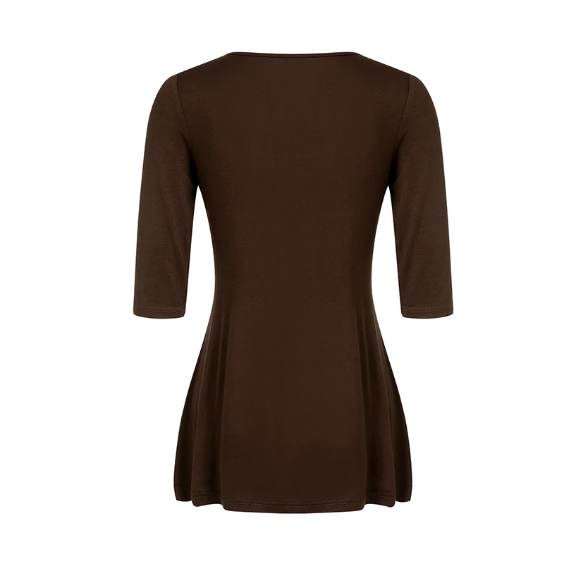 Xingqing y2k Vintage T Shirt Women Button Three Quarter