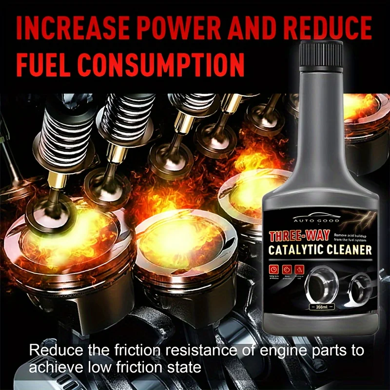 Catalytic Converter Cleaner 350ml Car Three-way Catalytic Cleaner Engine Cleaner Non-Removable Exhaust Gas Catalytic Removal of Carbon Deposits Inside the