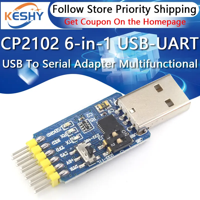 CP2102 6-in-1 USB-UART USB To Serial Adapter Multifunctional USB To Serial Converter USB-TTL/RS485/232 TTL-RS232/485 232 To 485 image 1