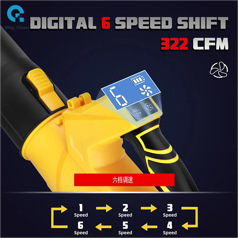 Leaf Blowers Lithium Hair Dryer Industrial High-power Blowers Cordless Snow Blower Charging Leaf Blower 4