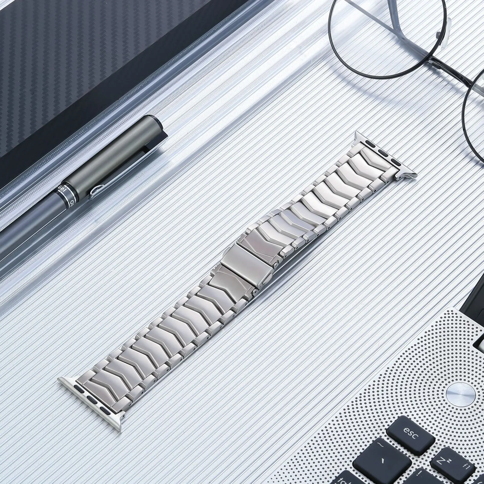 

Titanium Strap For Apple Watch UItra band 49mm Metal Bracelet iWatch Series 9 8 7 6 5 4 3 SE bands 44mm 45mm 40mm 41mm 38mm 42mm