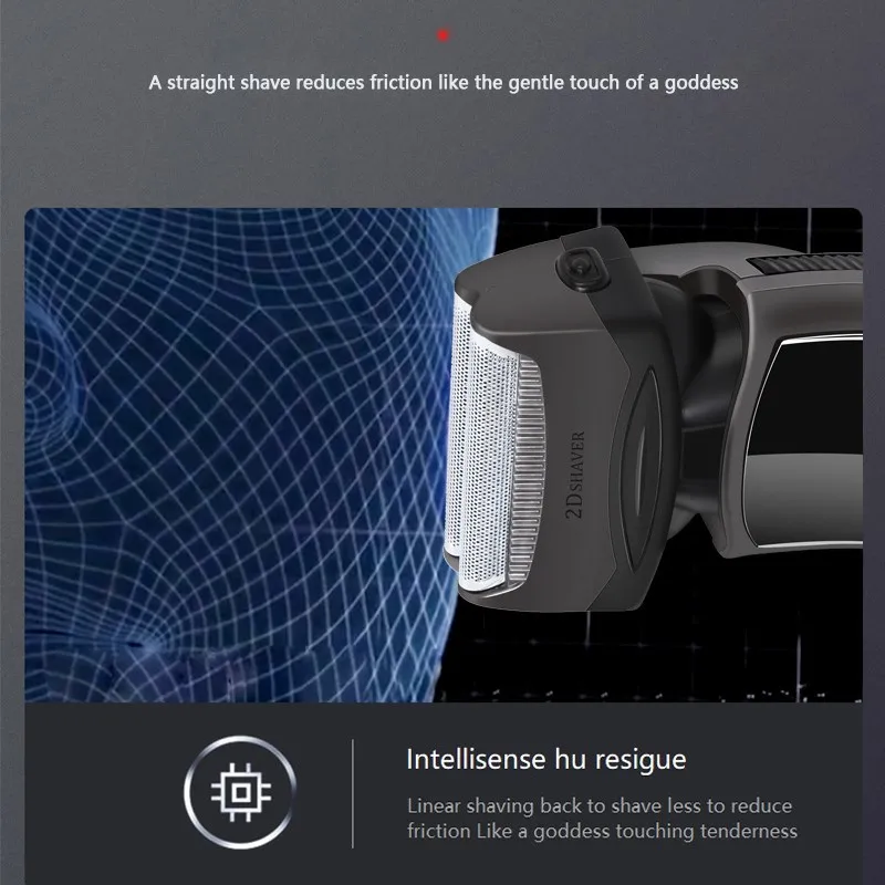 Kemei Original km-8009 Men's Electric Foil Shaver with 2 Spare Shaver Heads Rechargeable Cordless Shaver 3