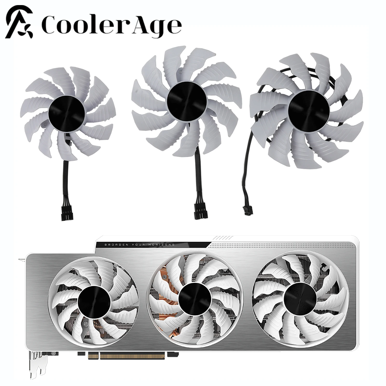 82Mm 87Mm Pla09215S12H Per Gigabyte Geforce Rtx 3080Ti 3090 Vision Oc 3X Gv-N308Tvision Gv-N3090Vision Ventola Di Raffreddamento Della Scheda Grafica
