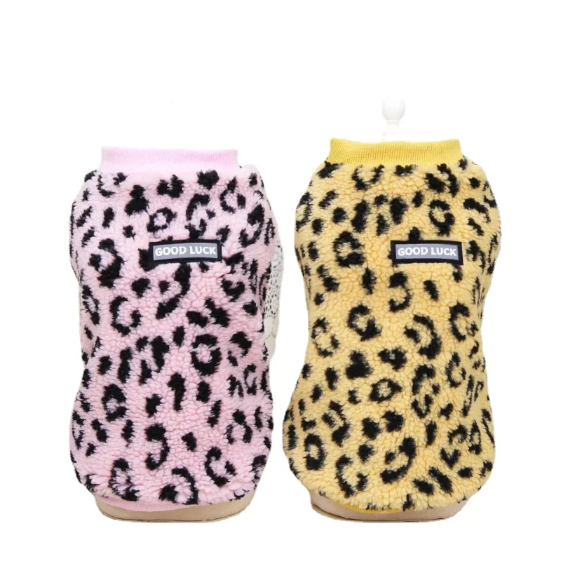 

Pet Cat Clothes Autumn and Winter New Kitten Blue Cat Pet Clothes Two-legged Cotton Coat 2023 Leopard Print Cotton Vest