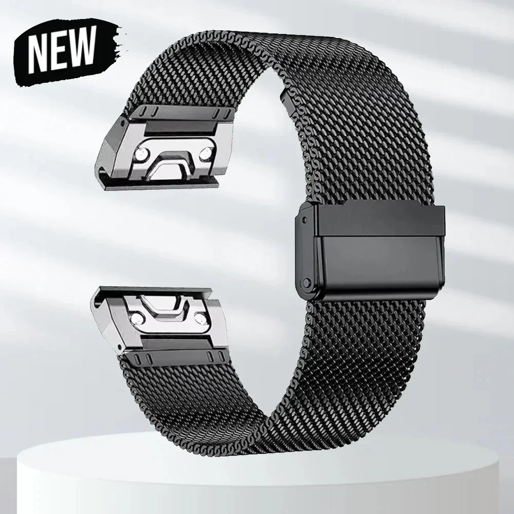 Quick Fit Stainless Steel Band, Universal Sports Watch Strap 20/22/26mm