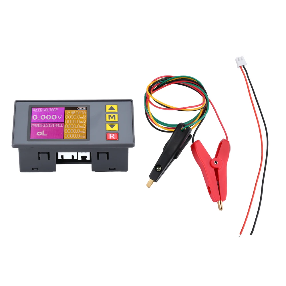 DC5V Voltmeter Internal Resistance Tester Detector Voltage Meter 2/4 Pin Cable Kelvin Clip Electrician Tool TS457 resistance tester voltage tester