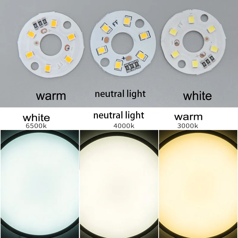 Description Picture 3 of item5V 31MM 3colors LED Light Source round Board chips 3W Warm White SMD 2835 Lamp Bead Plate DIY Bulb replace for book night lamp
