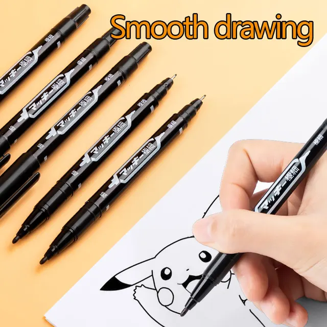 Permanent Marker Pen Drawing Durable Oil-Based Waterproof Ink Sketch Pens Paint Marker Pen Set for Rock Painting Ceramic Glass 6