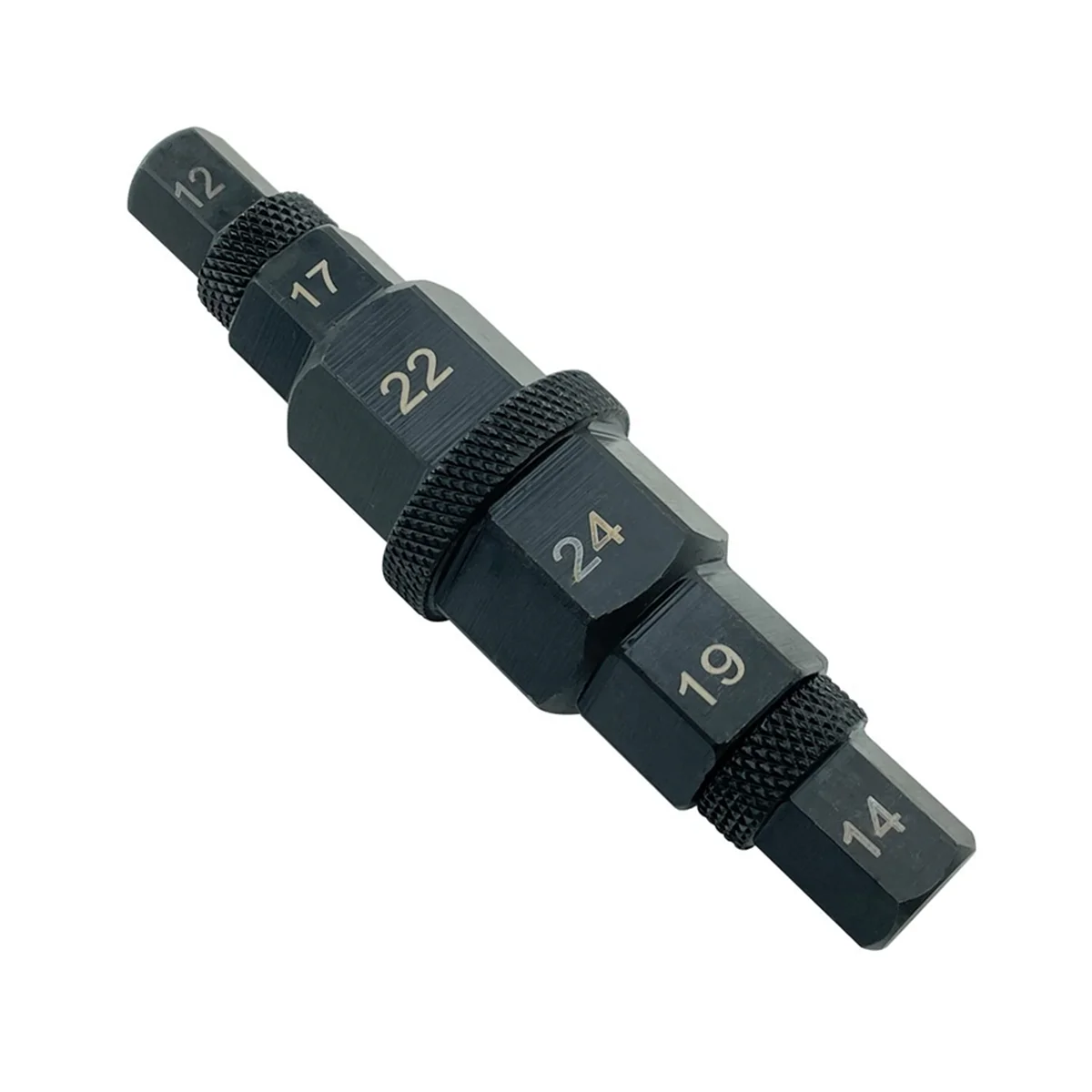 Motorcycle Axle Tool Hex Axle Tool Motorcycle Front Axle Wheel 12 14 17 19 22 24mm 6 in 1 Motorcycle Spindle Socket Adapter Tool 3/8 Inch