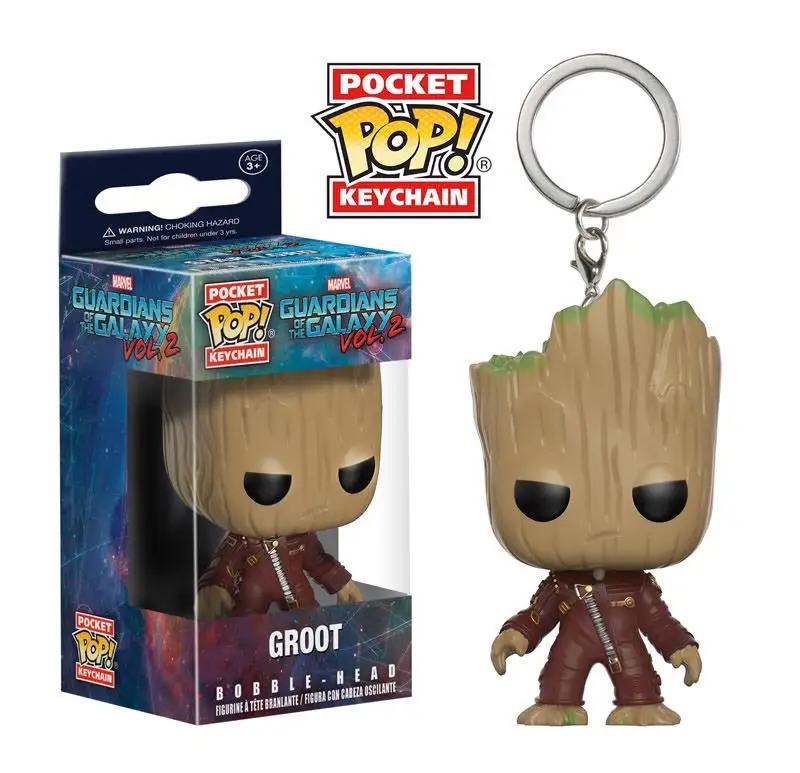 thumbnail image 5 of FUNKO MOVIES Guardianes de la Galaxia 2 Groot bailando Baby Groot llavero juguetes Star-Lord Rocket Bobble-Head llavero juguetes, 5 of 5