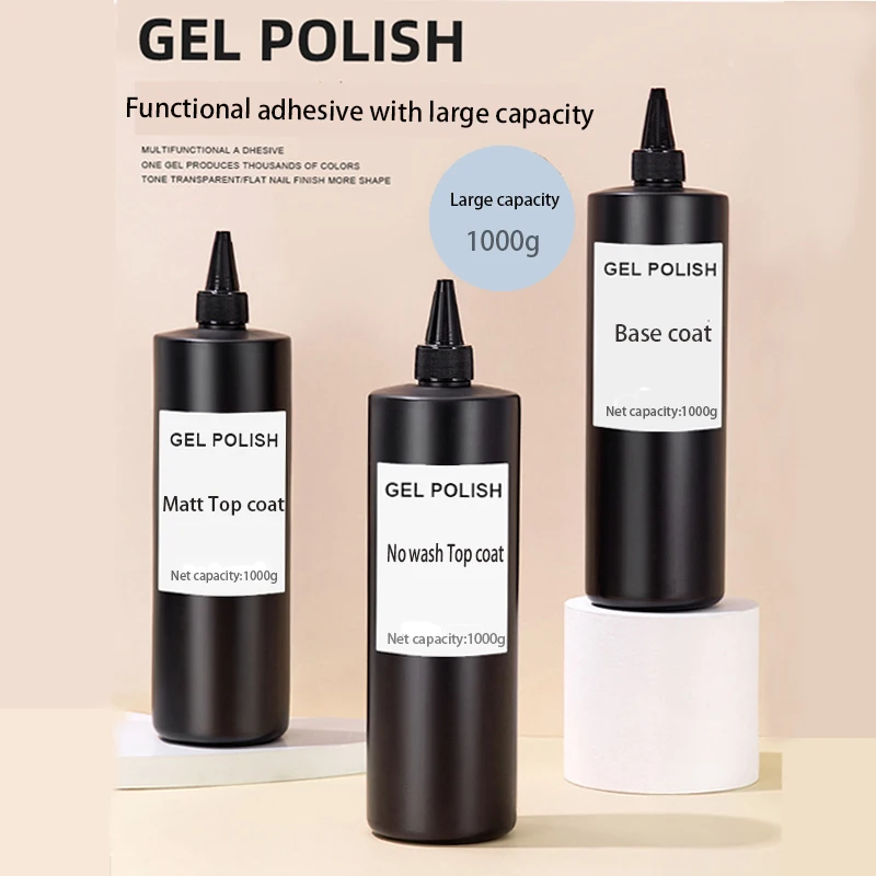 1kg Large Capacity Removable Primer Nail Enhancement Semi Permanent Art Varnish Wash Free Seal Nail Gel Matte Seal
