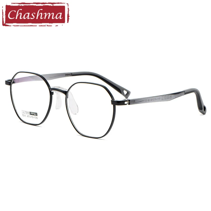Chashma Octagon Prescription Spectacles Kids Eye Glasses Boy Frames Girls Flexible Light Gafas Rubber with Hoops Children