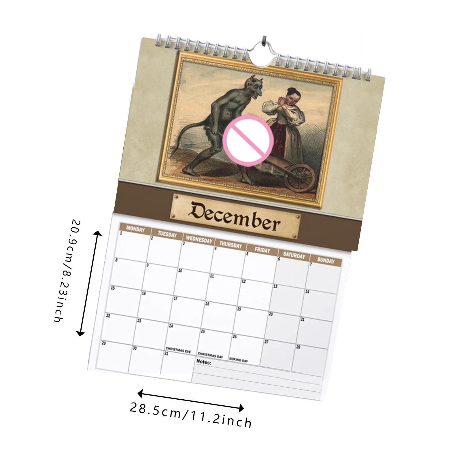 Medieval Dick Pics Wall Calendar Funny Rude Gag Gifts