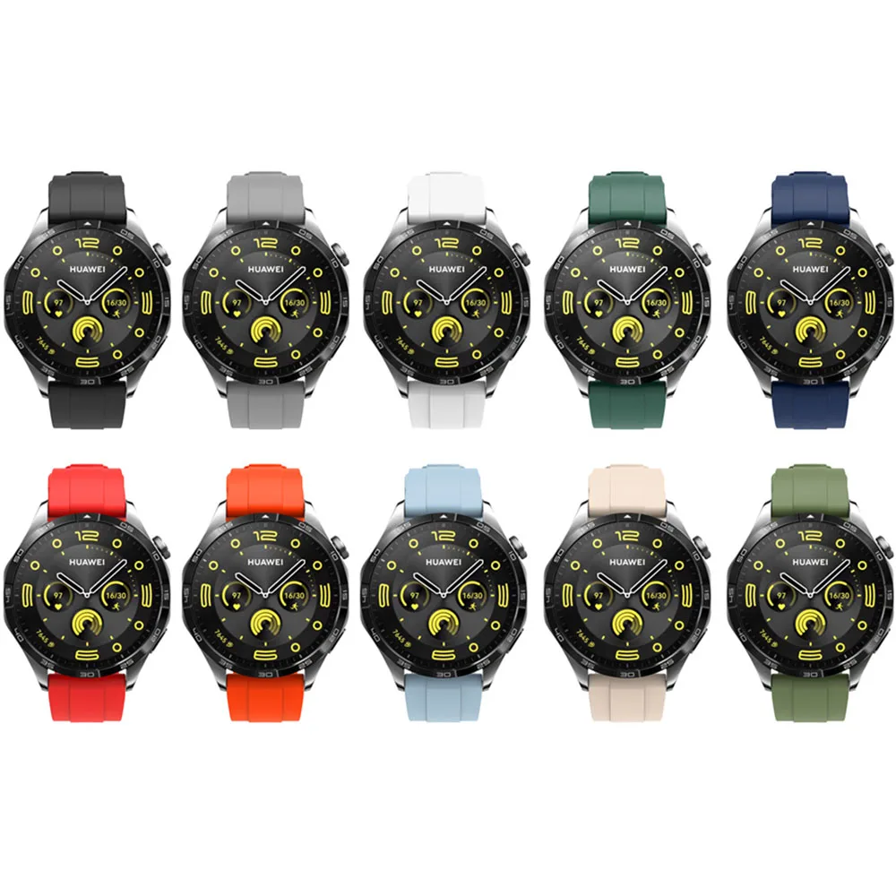 Premium Silicone Strap & Protective Case for Huawei Watch GT 4 46mm - 22mm Watchband Bracelet