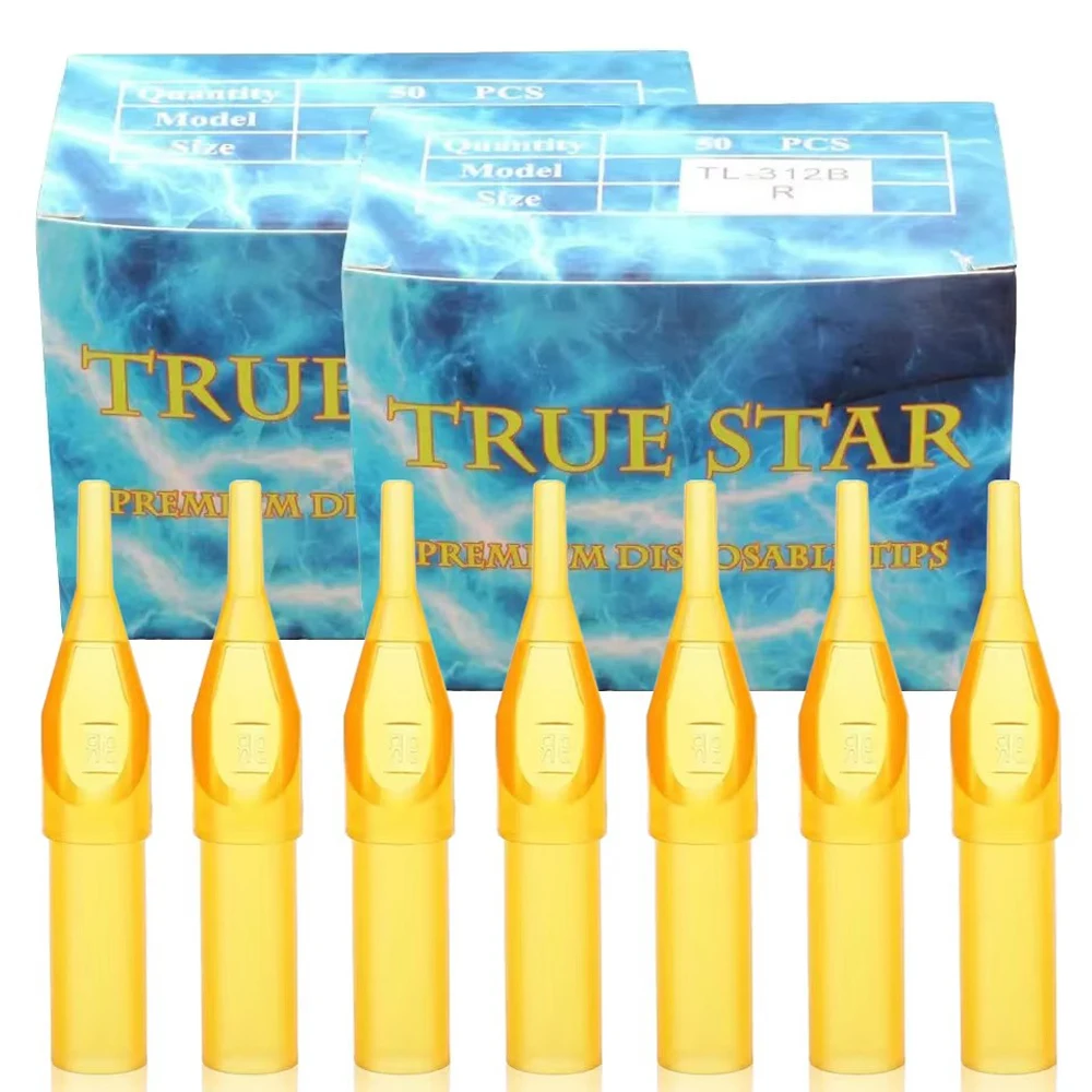 Disposable Tattoo Nozzles Tips Plastic RT DT FT Sterilized Tattoo Nozzle Needles Tips for Machine Gun Needles 100/50pcs