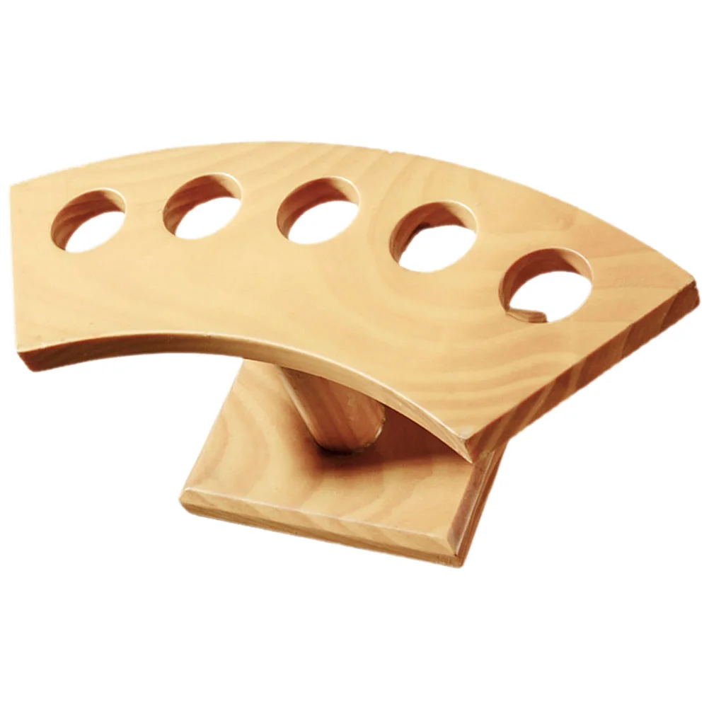 Ice Cream Cone Rack Wooden Display Stand Sushi Roll Holder Rear Racks Cream Stands Cone Displays Smooth Surface Polished Wood