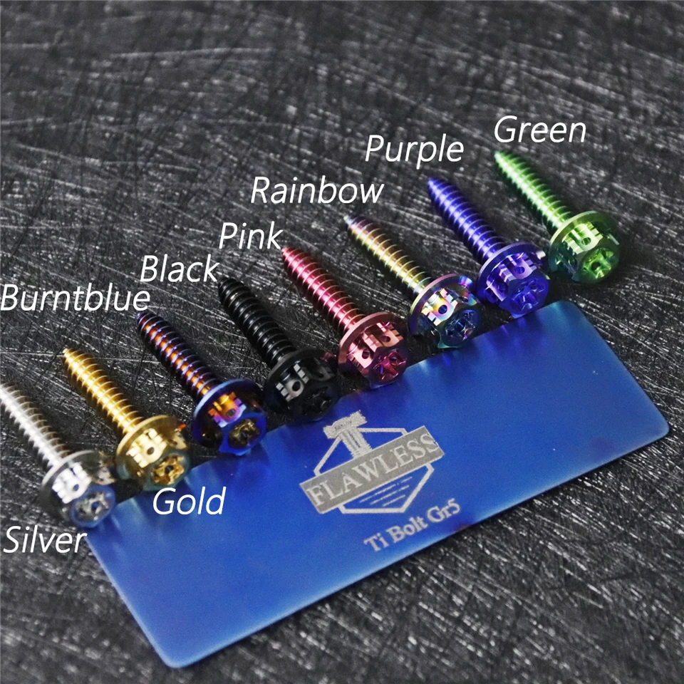 FLAWLESSTI M5×15-25 M6x15-30 mm Gr5 Titanium Bolts Air Filter