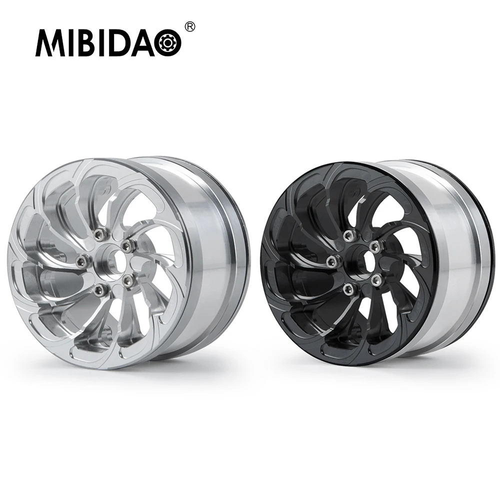 

MIBIDAO 2.2 Inch Metal Beadlock Wheel Rims Hubs for Axial SCX10 Wraith 90048 RR10 TRX-4 1/10 RC Crawler Car Model Upgrade Parts