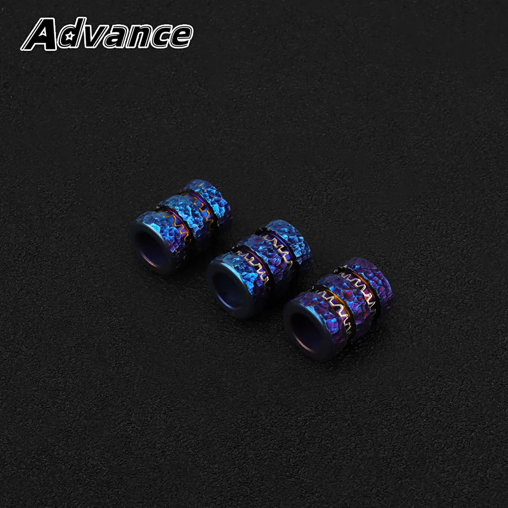 1pc 실린더 구슬 Paracord 펜던트 액세서리 티타늄 구슬 우산 밧줄 키 체인 팔찌 DIY 구슬