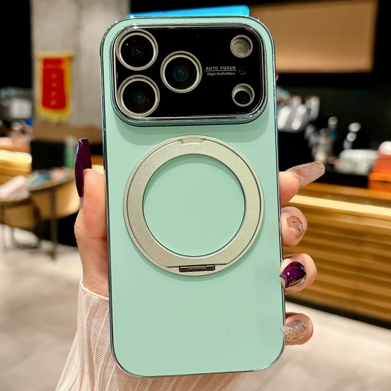 360° Rotating Magnetic Holder Matte Case with Camera Protection and Magsafe Compatibility