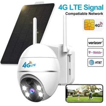 4G LTE Cellular Outdoor Security Camera Without WiFi Needed Solar Power Cameras Wireless Waterproof with Human Detection 1
